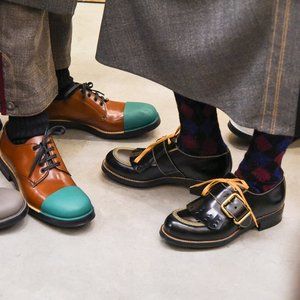 Prada Leather Oxford Ribbon Loafers